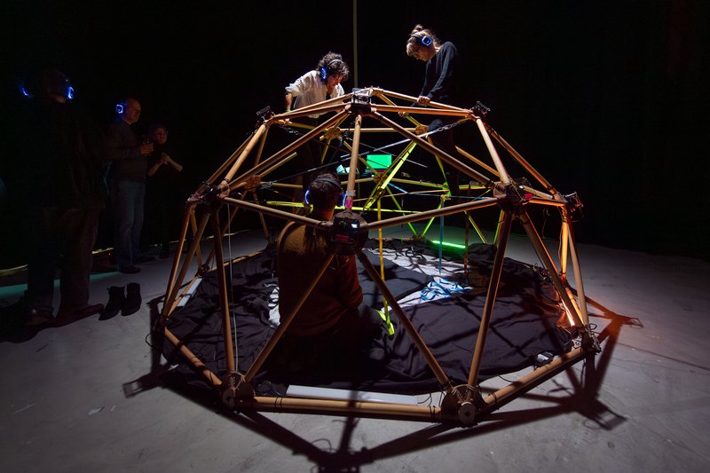 20-years-icst_events_hochschule_archiv2025-1-web.jpg 20 YEARS ICST Exhibition: NEXUS, an interactiv sound-mixing installation. Team: HannaH Vyborg Walter (Worlding Mycelium, ZHdK), Eric Larrieux (ZHdK), Robert Torche (Worlding Mycelium), Patrick Müller (ZHdK). Photo: Guillaume Musset